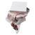 Zestaw CPFK127 - brelok CAK127 `Aquarelle` + apaszka CFW127 `Celeste`, wielokolorowy