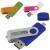 Pendrive z metalu i plastiku OTG, wielokolorowy