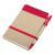 Notes eco 90x140/70k gładki z długopisem, czerwony, beżowy