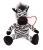 Pluszowa zebra LORENZO, czarny, biały