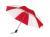 Parasol składany bez automatu REGULAR, czerwony, biały