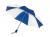 Parasol składany bez automatu REGULAR, niebieski, biały