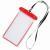 Torebka na telefon DIVER, czerwony, transparentny